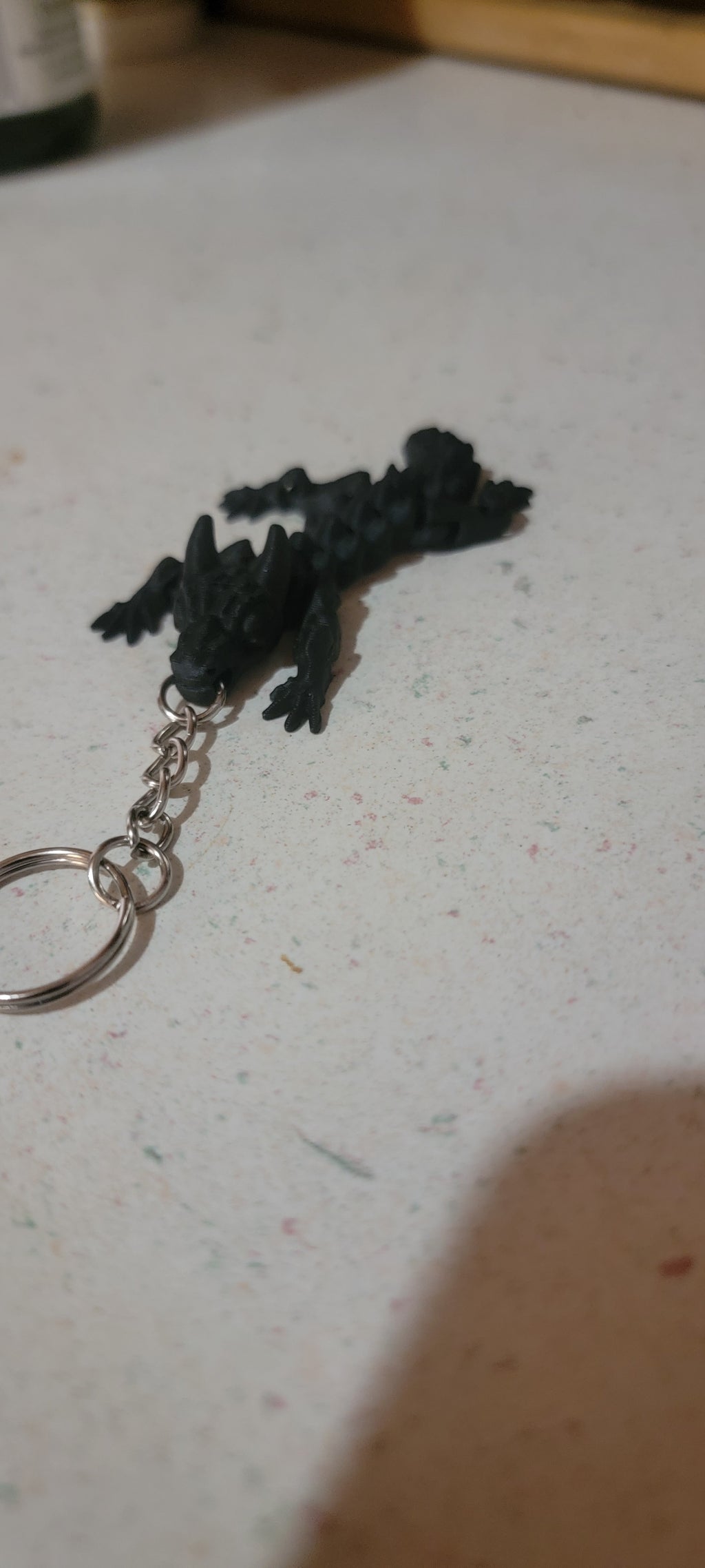 articulated mini dragon key chain