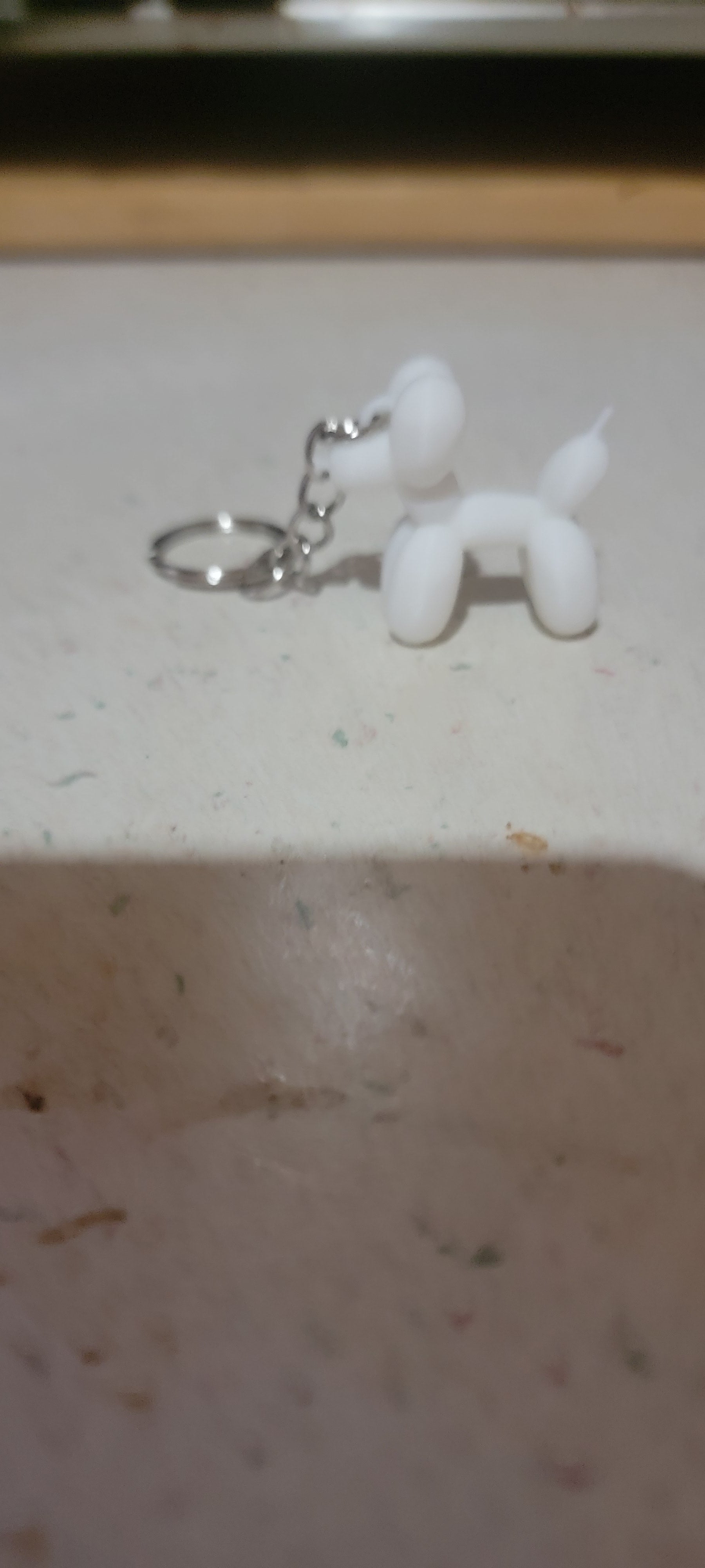 Balloon animal dog keychain